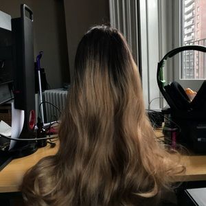 Blond ombré lace front wig